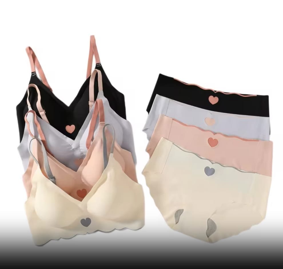 Women's fancy & Soft Matriyal Sexy Bra & Panty Set (Pack of 4) - Image 2