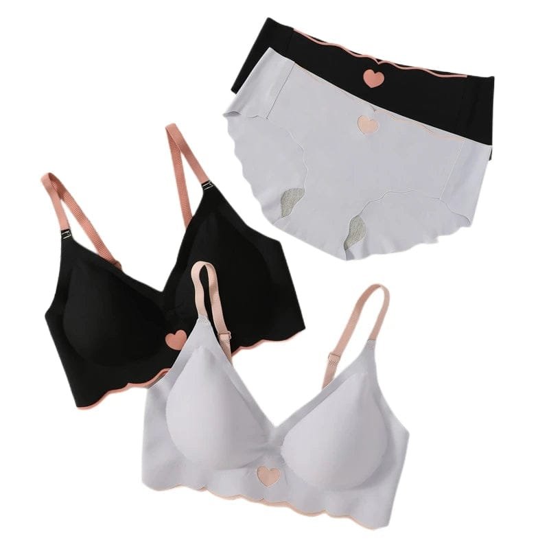 Women's fancy & Soft Matriyal Sexy Bra & Panty Set (Pack of 4) - Image 3